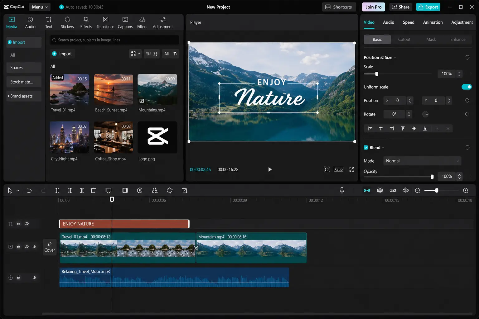 CapCut AI Expand: Convert landscape video to vertical