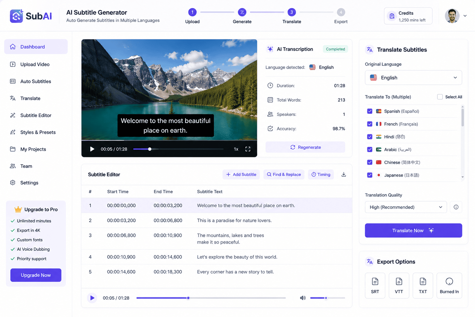 How to Auto Generate Subtitles in Multiple Languages Using AI (2026 Complete Guide)