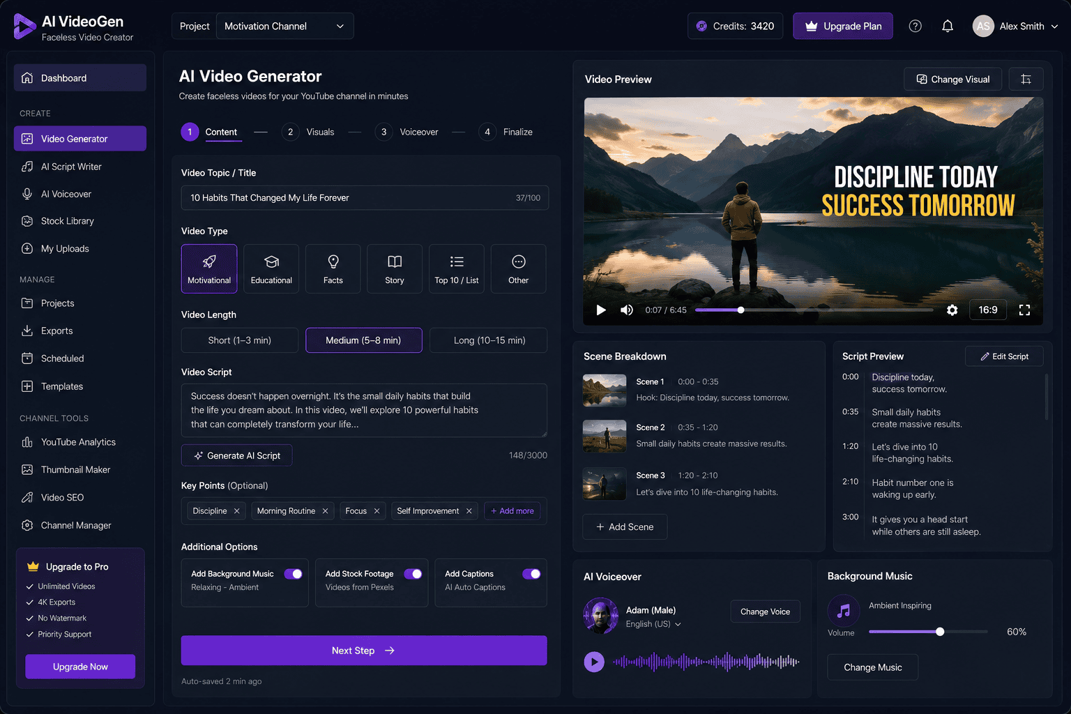 Free AI Video Generators for Faceless Automated YouTube Channels