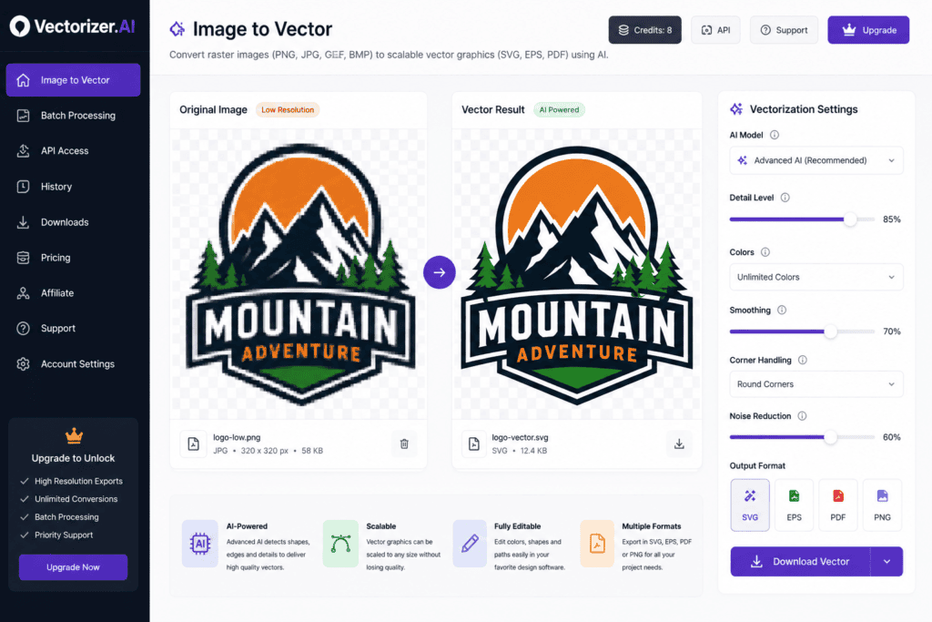 AI Tools to Convert Low Resolution Images to Vector Files