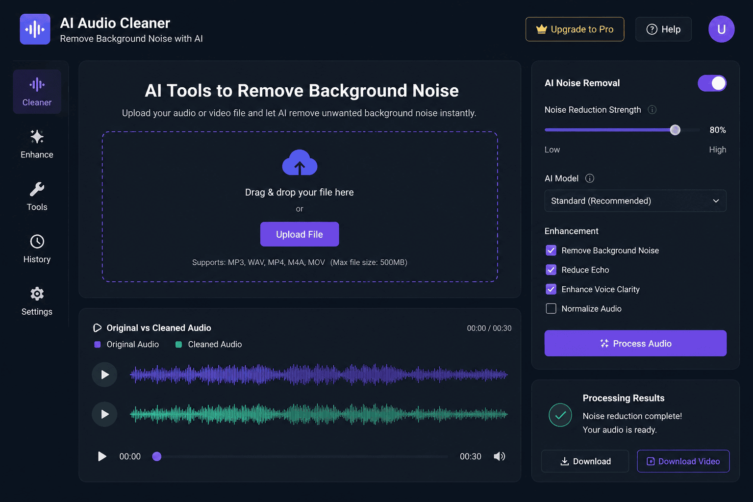 10 best free AI tools to remove background noise from video audio (2026 Guide)