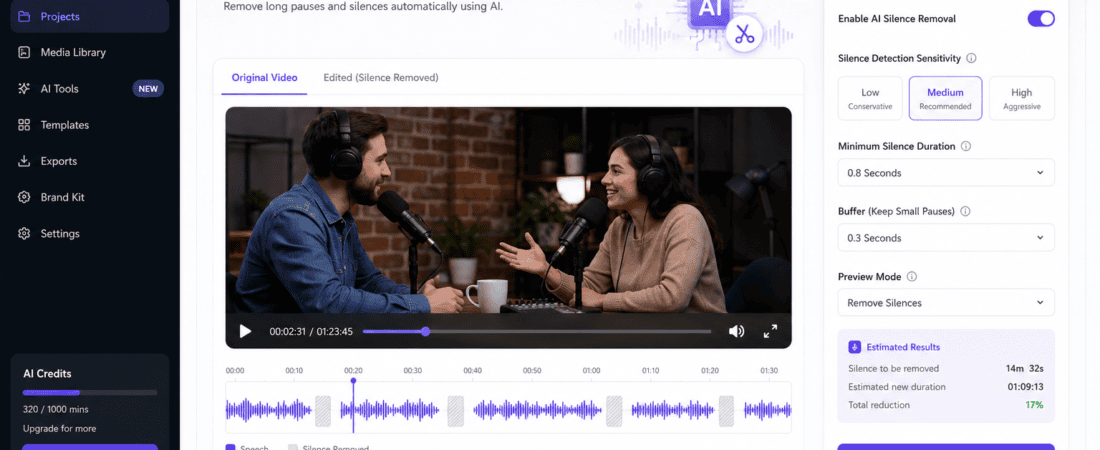 Free AI Tools to Auto Cut Silence from Long Podcast Videos (2026 Guide)