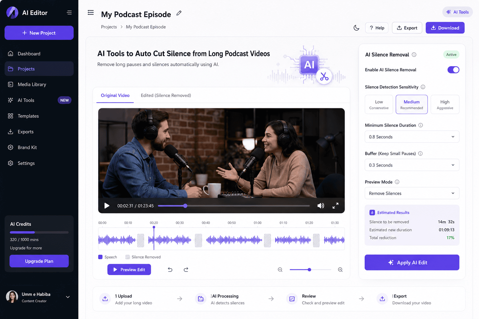 Free AI Tools to Auto Cut Silence from Long Podcast Videos (2026 Guide)
