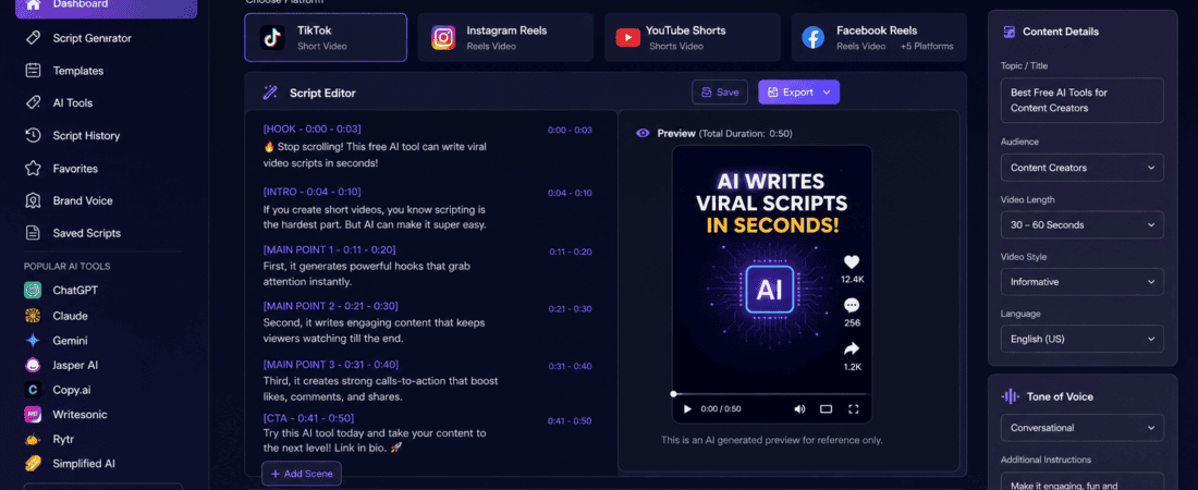 Free AI Tools for Script Writing Short-Form Vertical Content (2026 Guide)