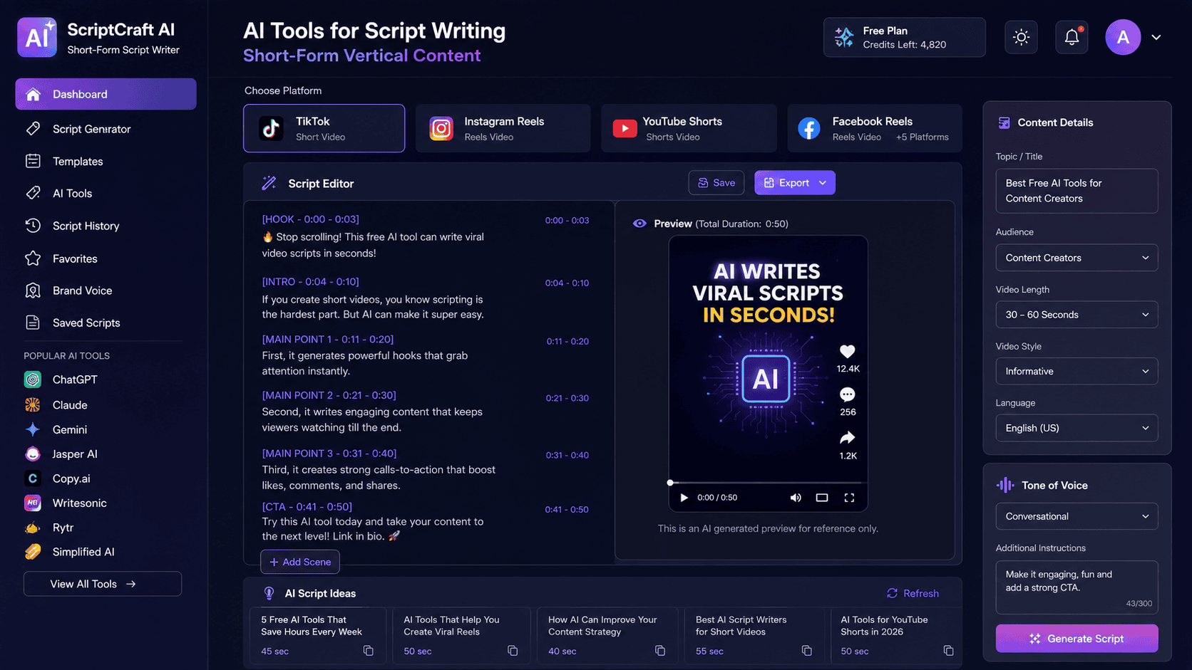 Free AI Tools for Script Writing Short-Form Vertical Content (2026 Guide)