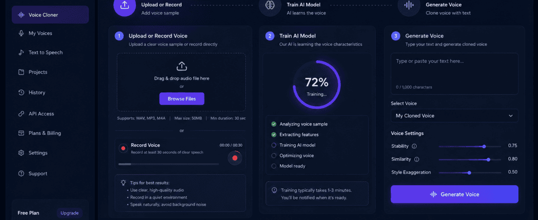 7 Best Free AI Voice Cloners for Faceless YouTube Channels (2026)
