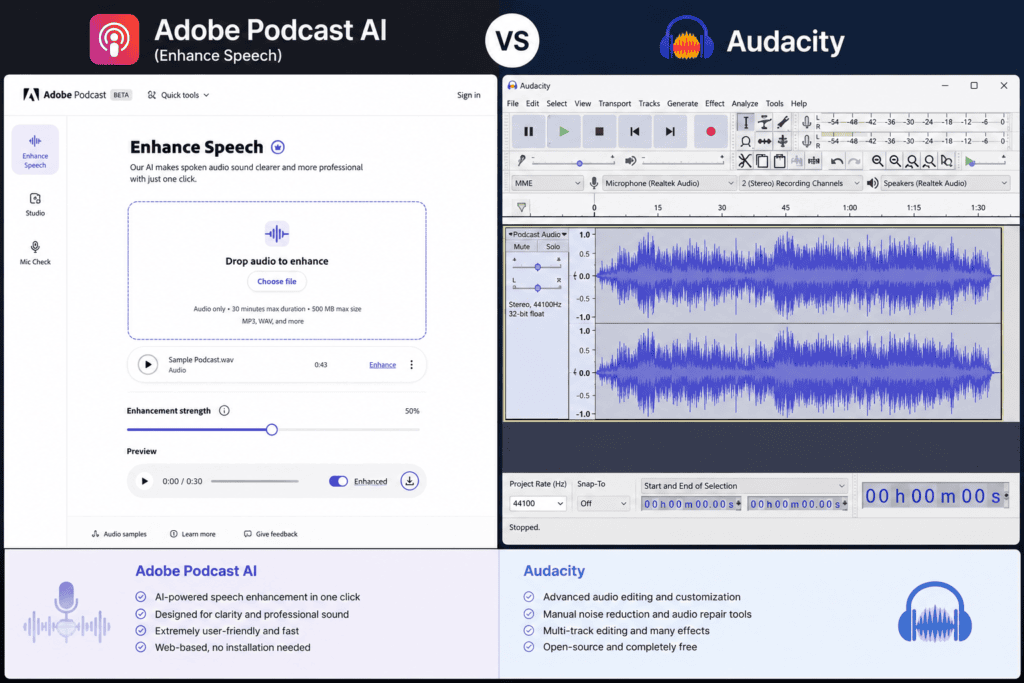 Best Free Audio Enhancer Comparison