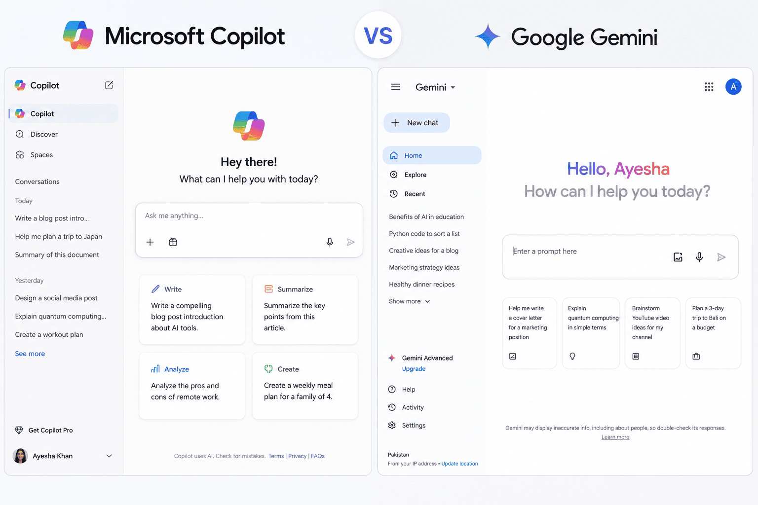 Microsoft Copilot vs Google Gemini for Writing Professional Emails