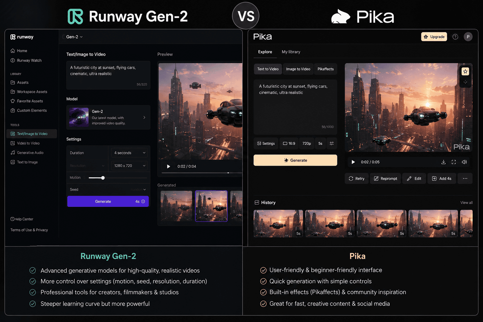 Runway Gen 2 vs Pika Labs: Free Plan Comparison for AI Video