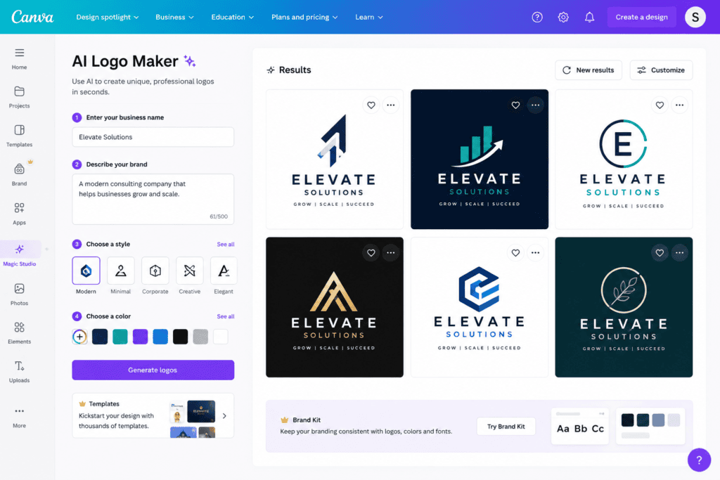 Free AI Logo Design Tools