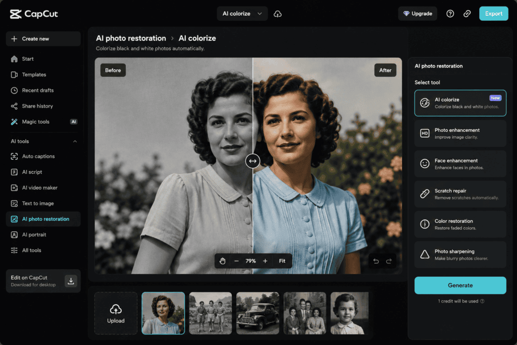 AI Tools to Colorize Old Black and White Photos Automatically