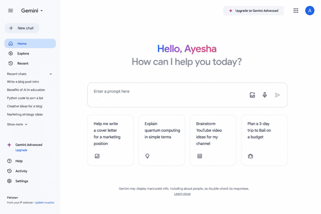 Microsoft Copilot vs Google Gemini interface comparison for writing professional emails, showing AI writing prompts, email drafting features, and productivity tools.